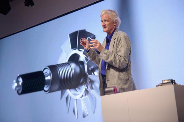 Dyson founder and chief engineer Sir James Dyson speaks onstage during the Dyson Supersonic Hair Dryer launch event