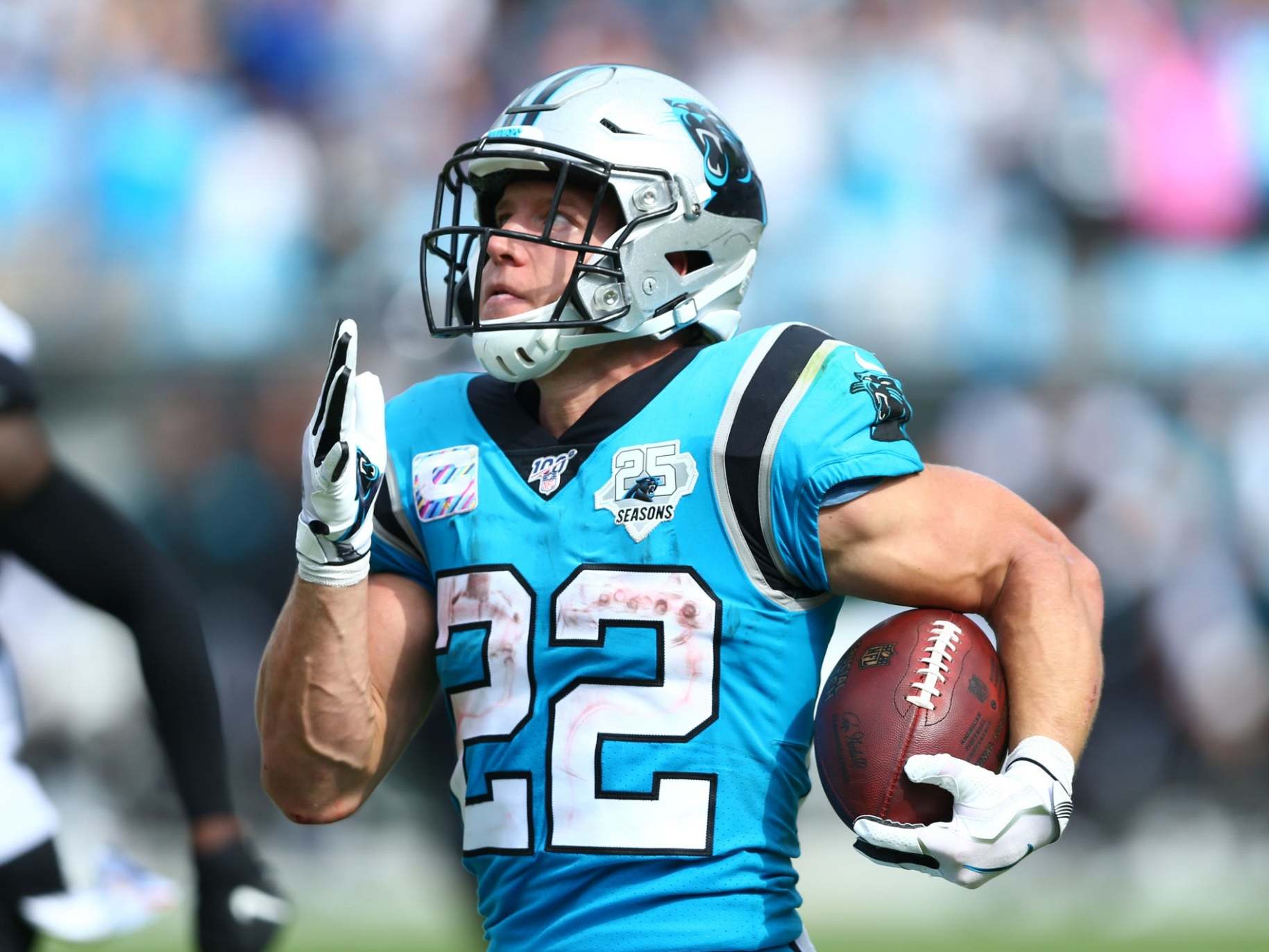 Christian McCaffrey takes off to the end zone