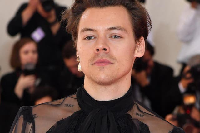 Harry Styles arrives for the 2019 Met Gala at the Metropolitan Museum of Art on 6 May, 2019, in New York.