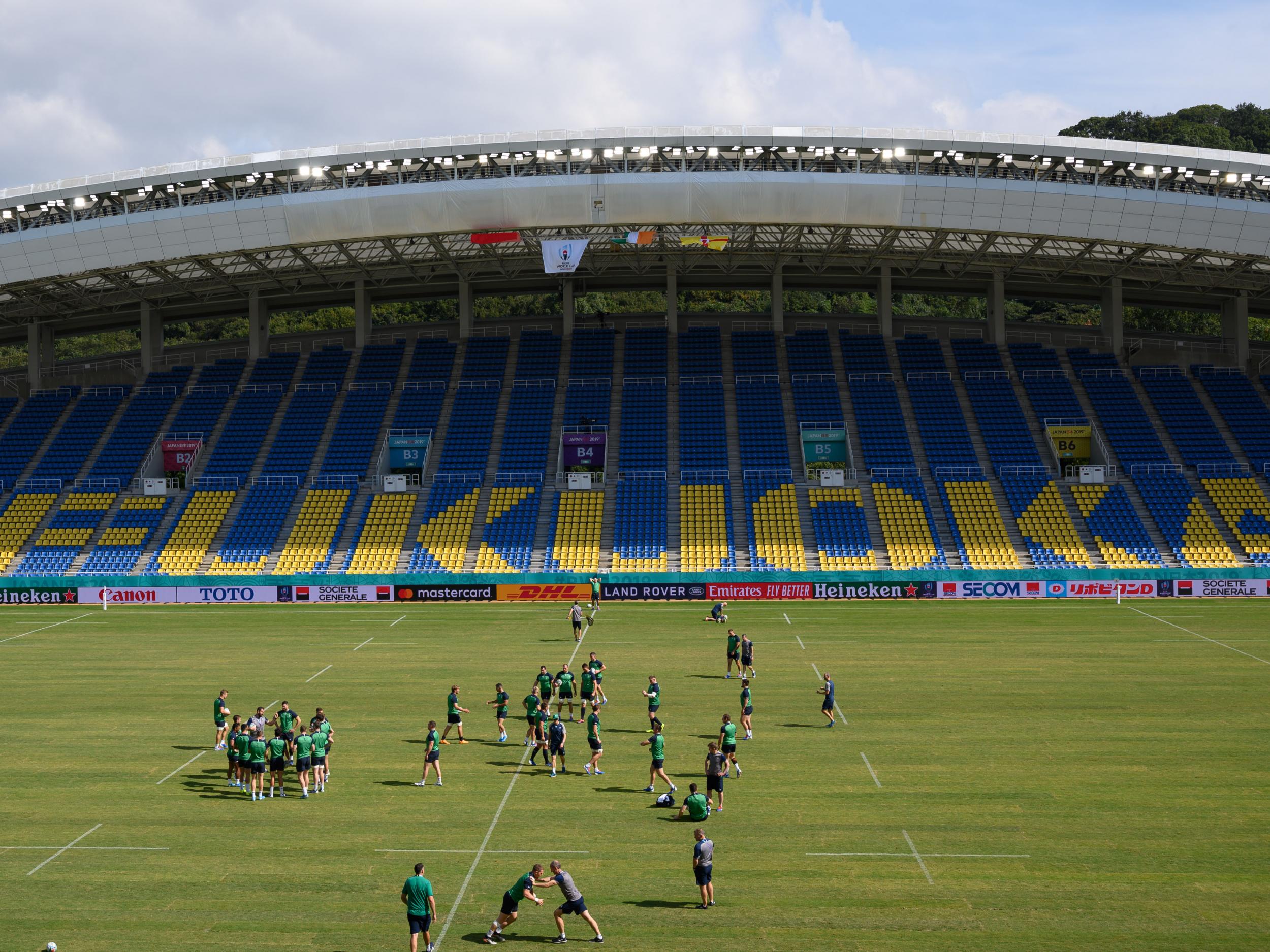 Ireland were unhappy with the state of the surface after training in Fukuoka on Friday