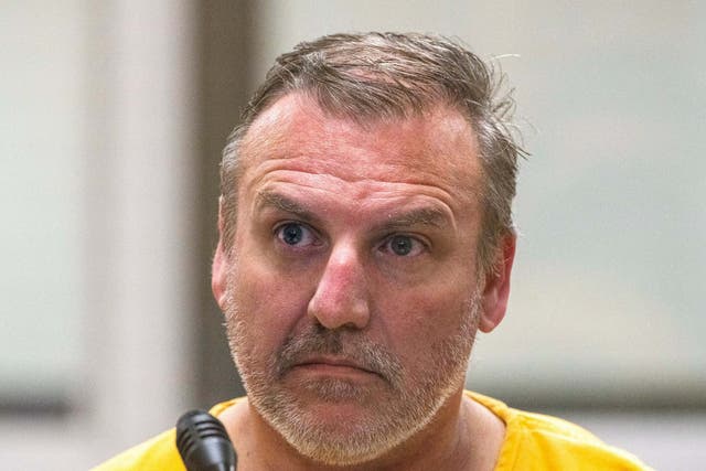 Brian Steven Smith, 48, who has been charged with first-degree murder, appears at the Anchorage Jail courtroom on 9 October 2019, in Anchorage, Alaska.