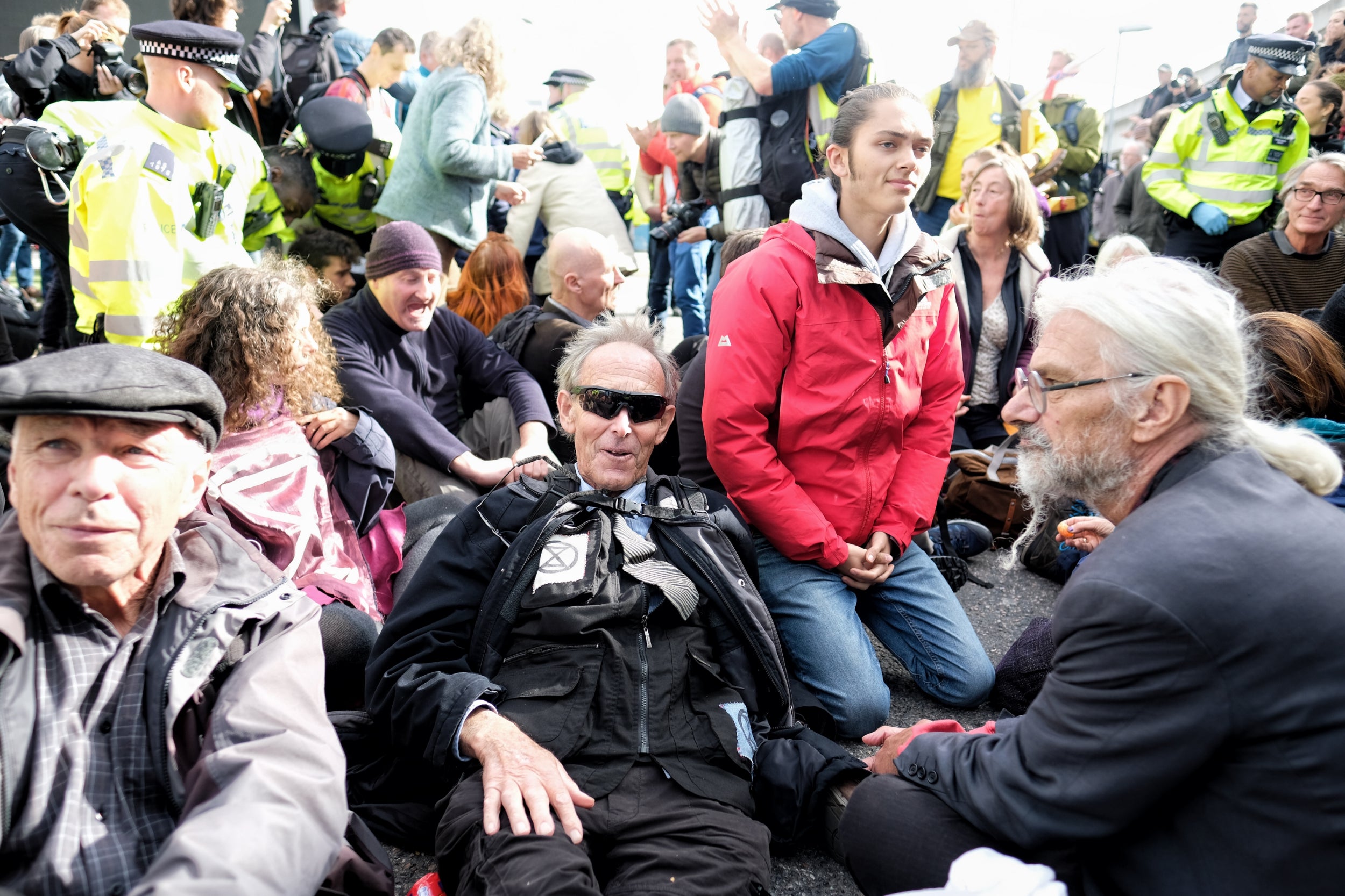 The Extinction Rebellion protest at London City Airport in October