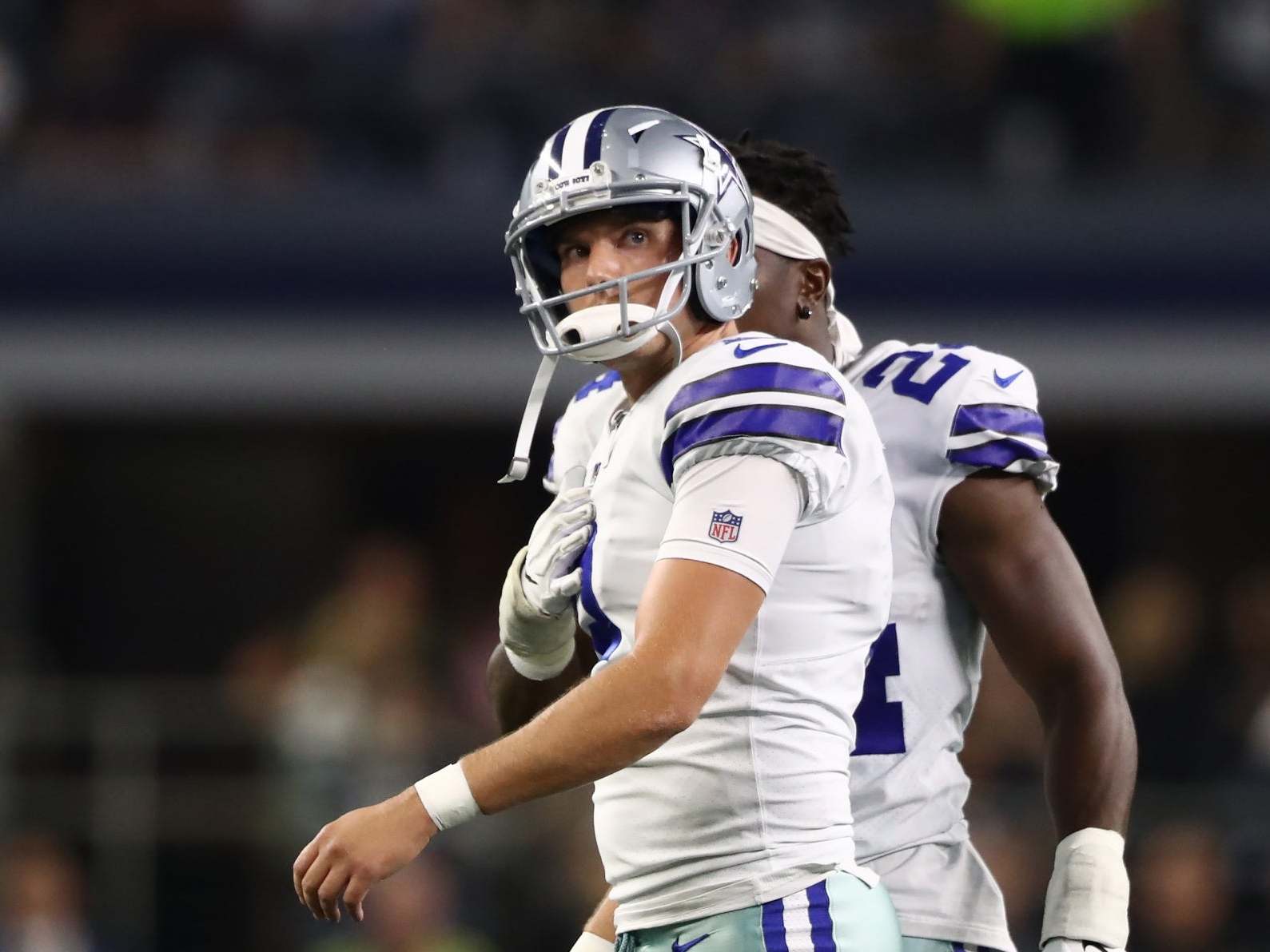 Maher looks on after missing for Dallas