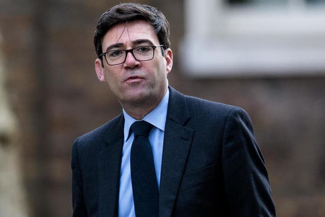 Mayor of Greater Manchester Andy Burnham arrives at Number 10 Downing Street