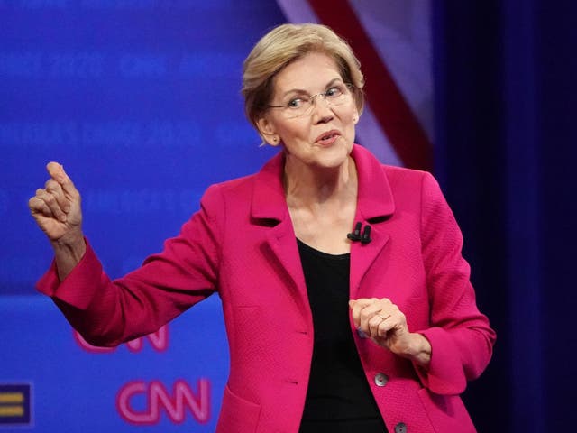 Elizabeth Warren has taken out a Facebook advert publishing a lie about Mark Zuckerberg to highlight how the company's policy allows political misinformation to spread