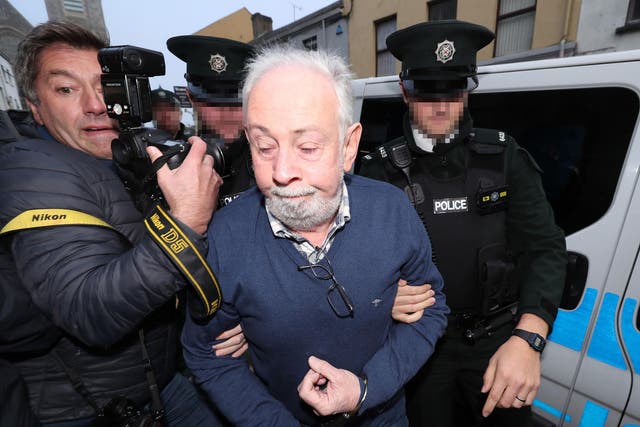 Downey arriving at Omagh Magistrates’ Court on Saturday