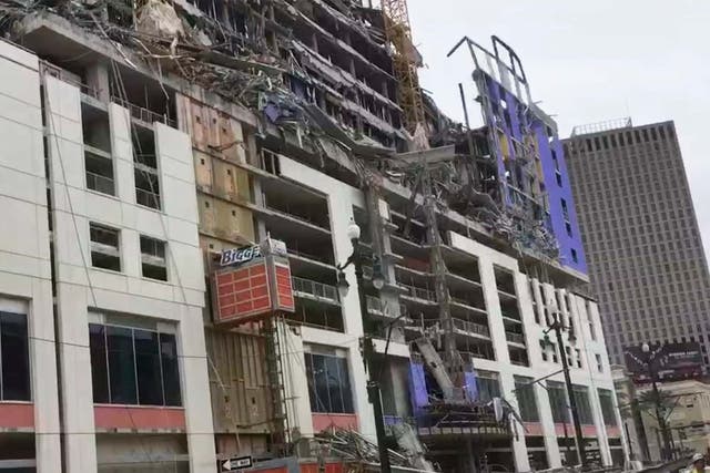 Part of the Hard Rock Casino hotel, which is under construction in New Orleans, collapsed on 12 October 2019.