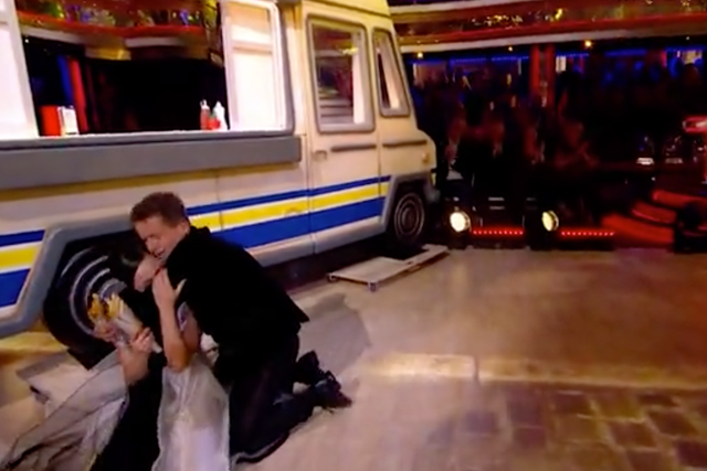 Katya Jones is overwhelmed after a successful dance with Mike Bushell on Strictly Come Dancing 2019
