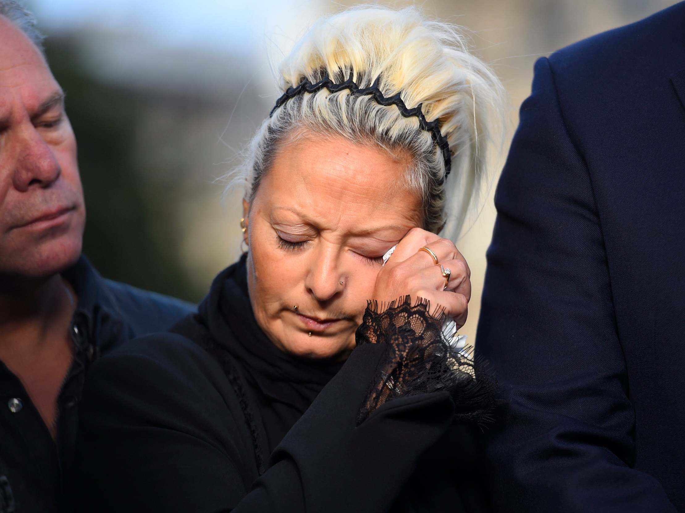 Mother of Harry Dunn, Charlotte Charles speaks to the media after meeting with Foreign Secretary Dominic Raab