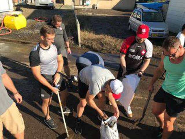 Canada's players helped Typhoon Hagibis clean-up efforts in Kamaishi