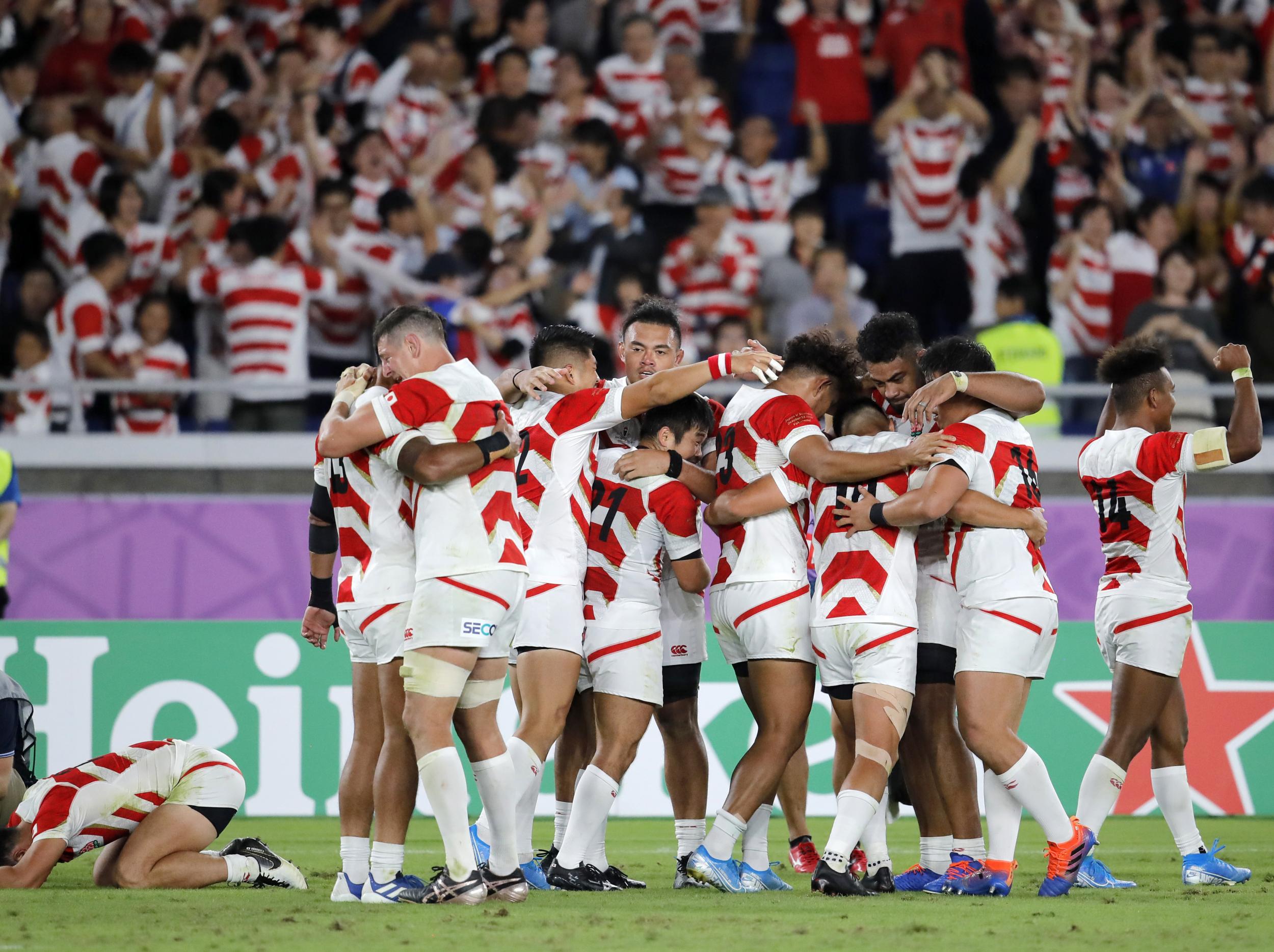 Japan beat Scotland to advance to the quarter-finals