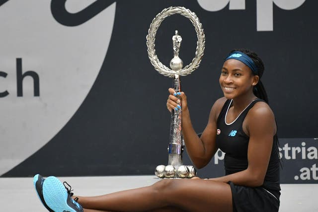 Coco Gauff claimed her first WTA title in Linz, Austria