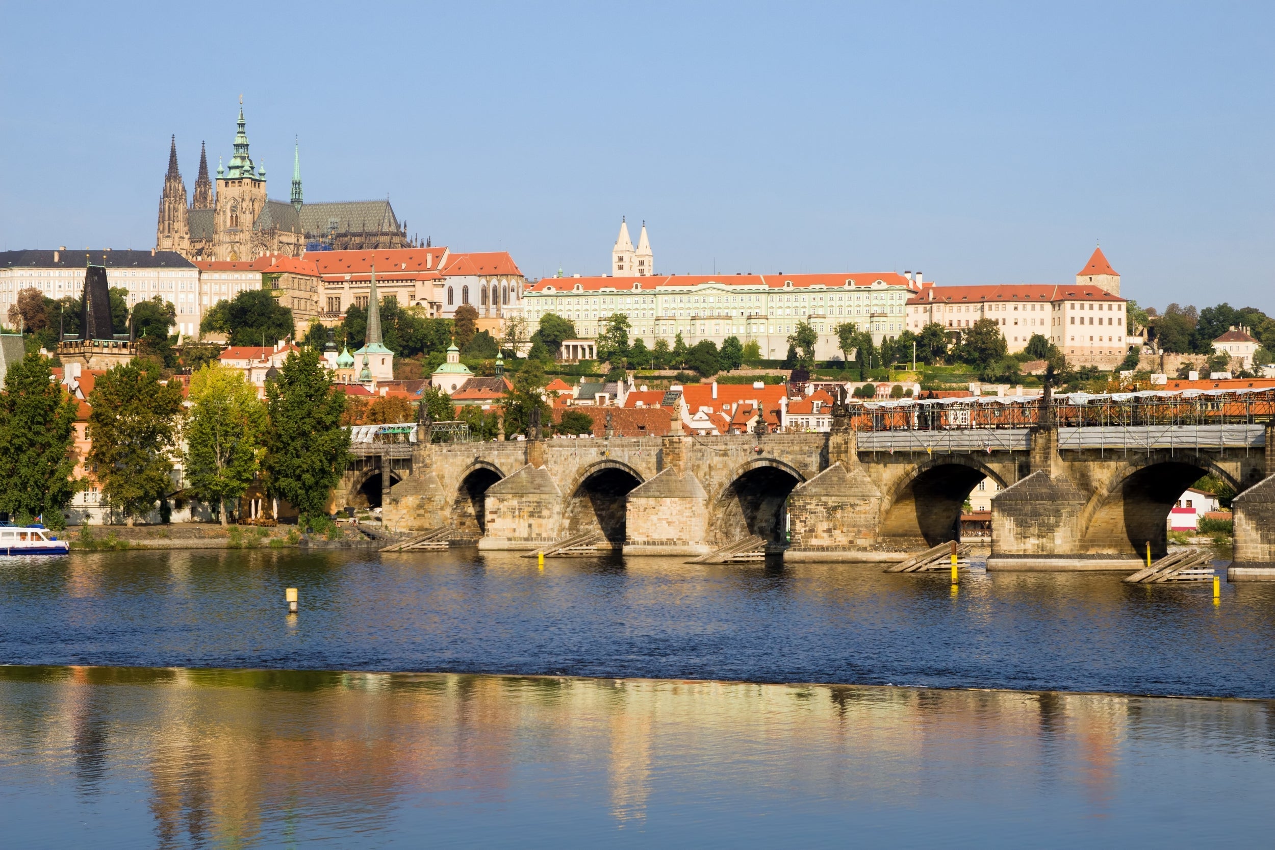 Charles Bridge has spanned the Vltava river for over six centuries