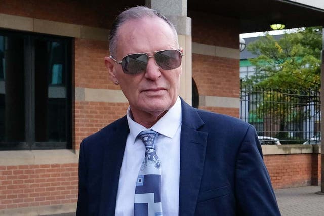 Former footballer Paul Gascoigne arrives at Teesside Crown Court on 14 October