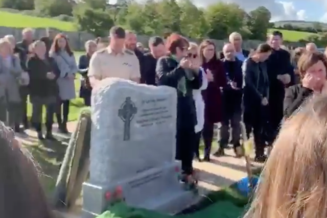 Shay Bradley's funeral in Kilmanagh, Ireland on Saturday 12 October 2019