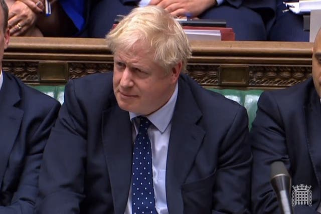 Boris Johnson during a debate at the House of Commons