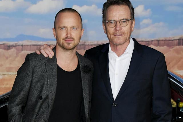Bryan Cranston and Aaron Paul Attend Debut of 'Breaking Bad' Statues