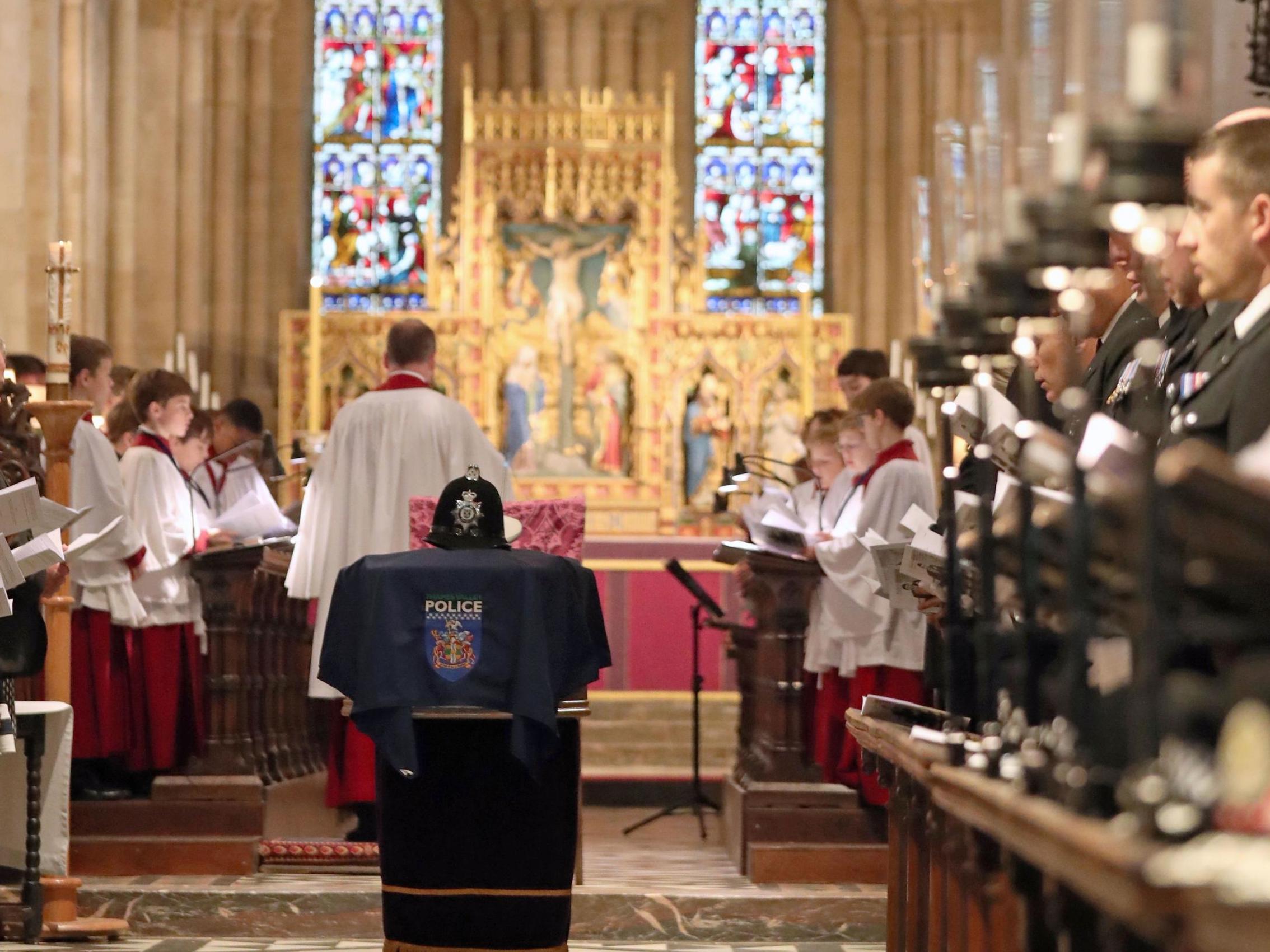 The service was held in Christ Church Cathedral.