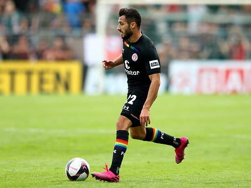 Cenk Sahin in action for St Pauli in the DFB Cup