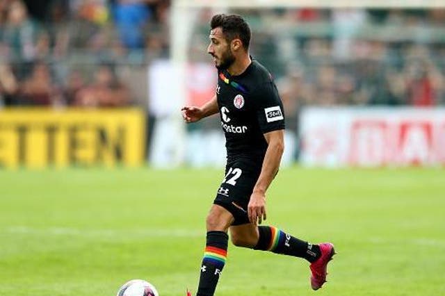 Cenk Sahin in action for St Pauli in the DFB Cup