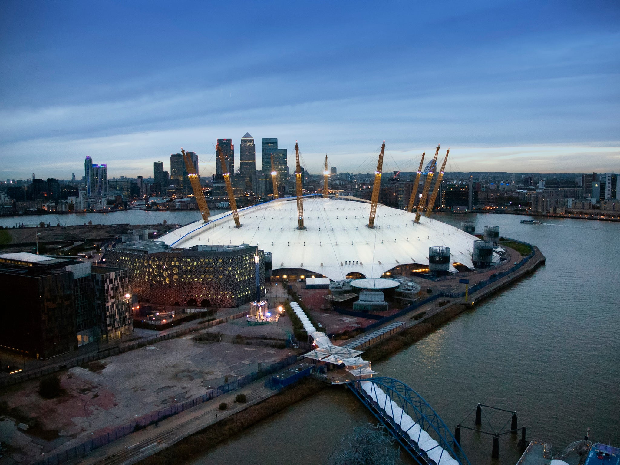 Start at North Greenwich Pier, home to the O2 arena