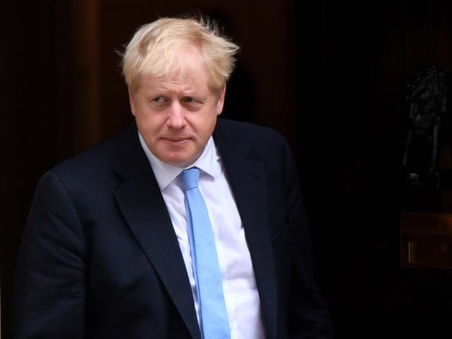 Boris Johnson steps out of 10 Downing Street