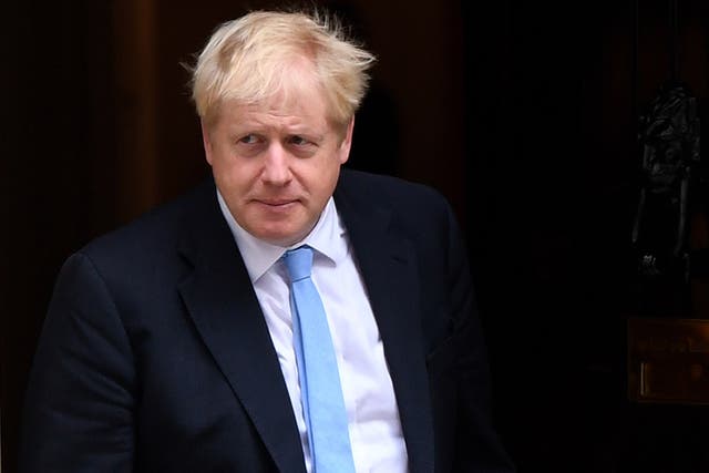 Boris Johnson steps out of 10 Downing Street