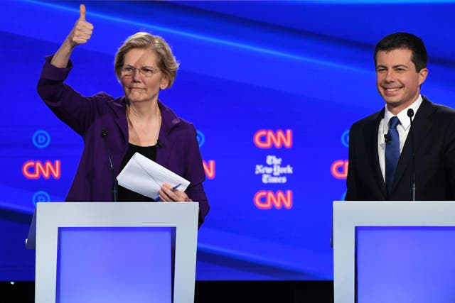 Elizabeth Warren clashed with Pete Buttigieg over the costs of reforming healthcare