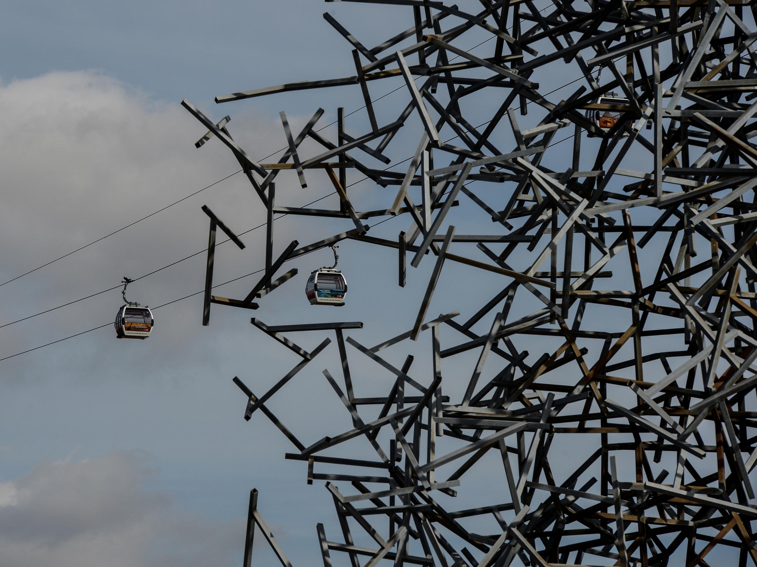 The 'Quantum Cloud' sculpture by Antony Gormley, which can be seen on the walk