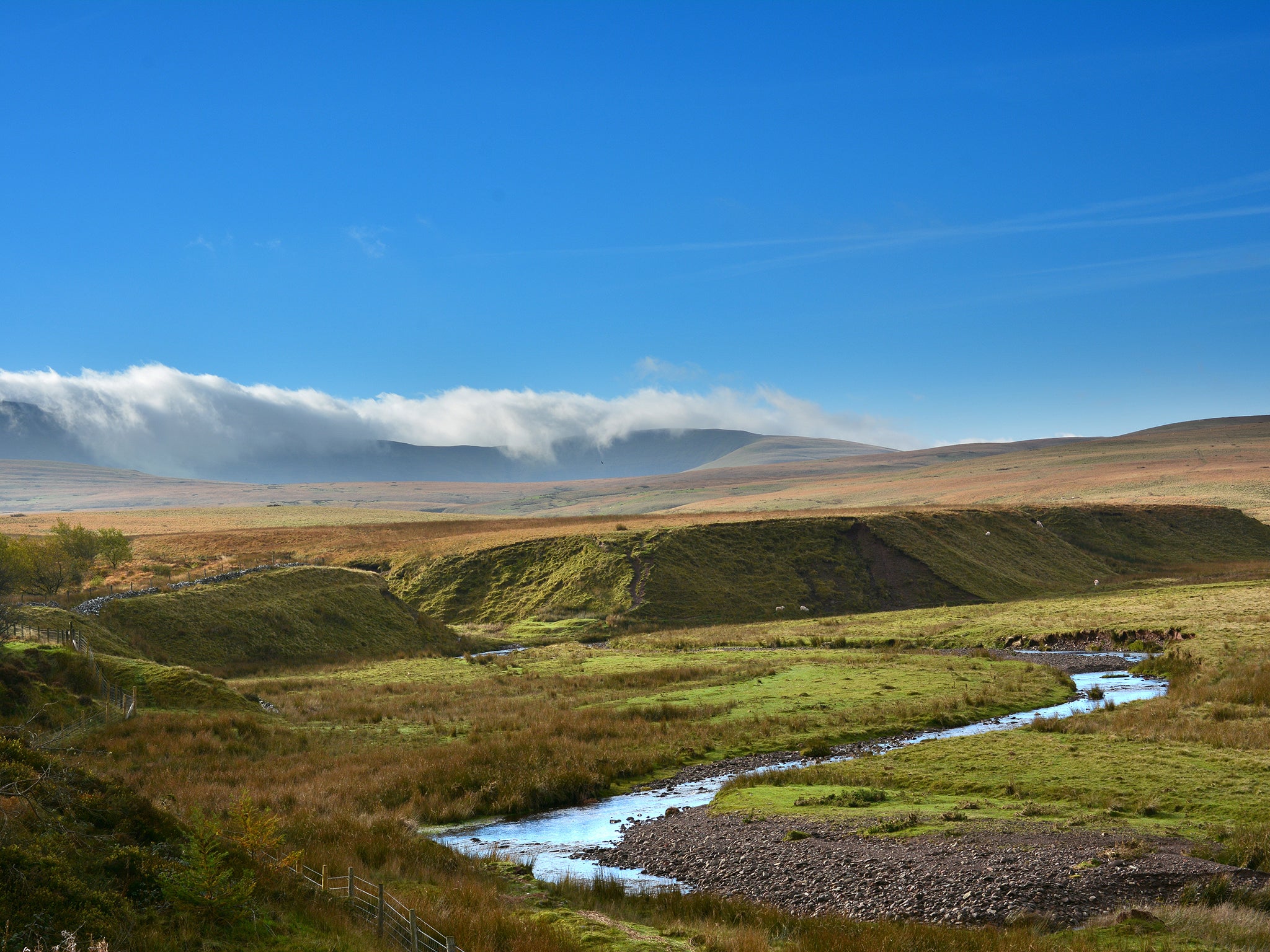 The River Usk, which runs through the Black Mountain Area