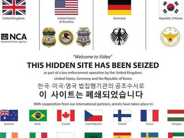 This image was posted on the dark net website after it was seized by investigators