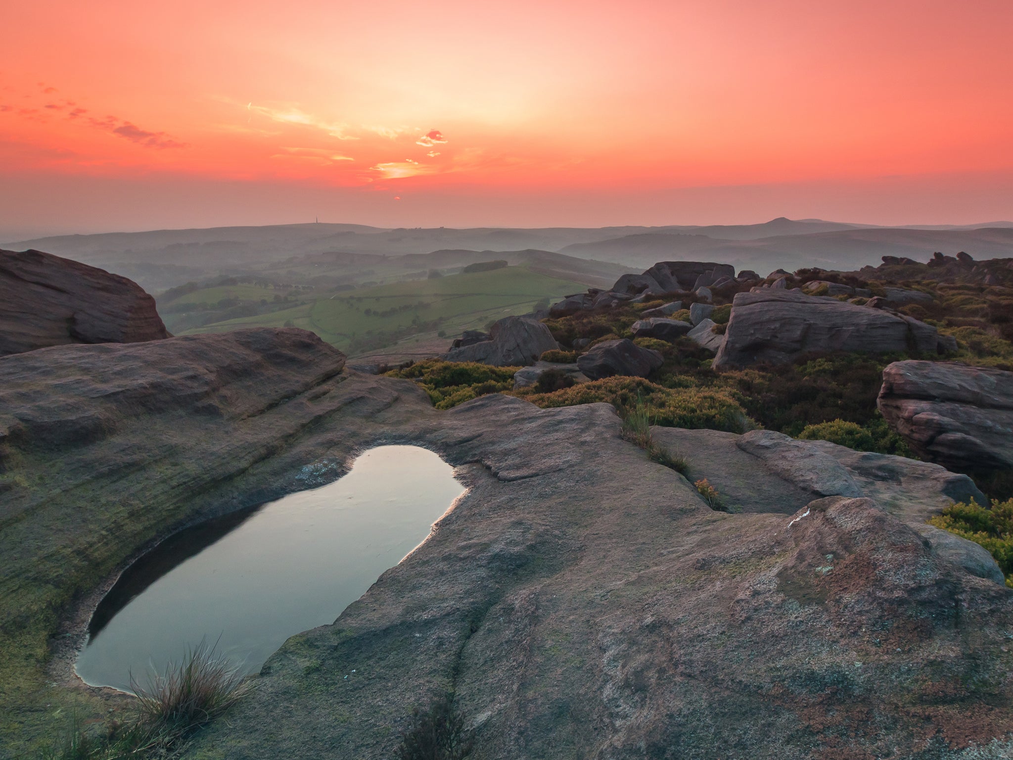 Twilight skies over The Roaches, Peak District