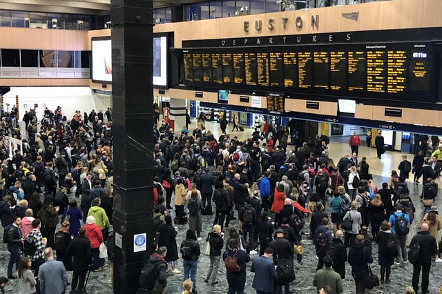 Going nowhere: the scene at London at the height of the rush hour
