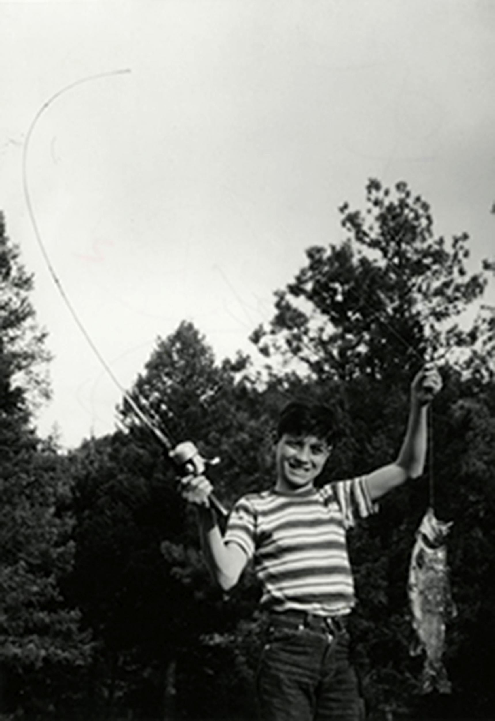 Flavio catches his first fish, Denver, Colorado