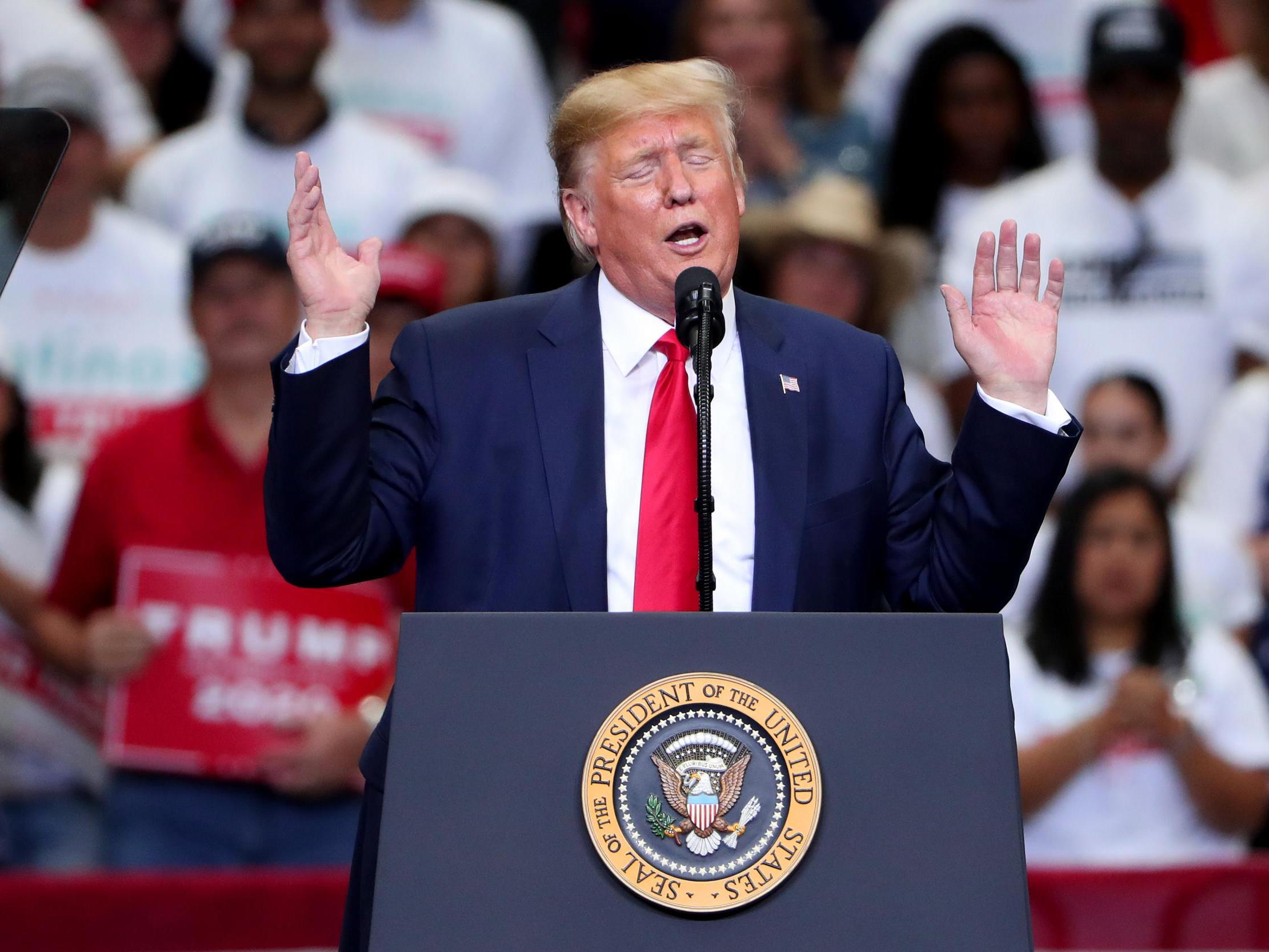 Trump news &ndash; live: President 'not happy' over chief of staff's stunning Ukraine admission as Syria ceasefire deal denounced as failure