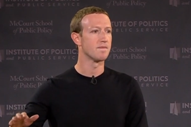 Mark Zuckerberg delivered talk on the importance of free speech to Georgetown University
