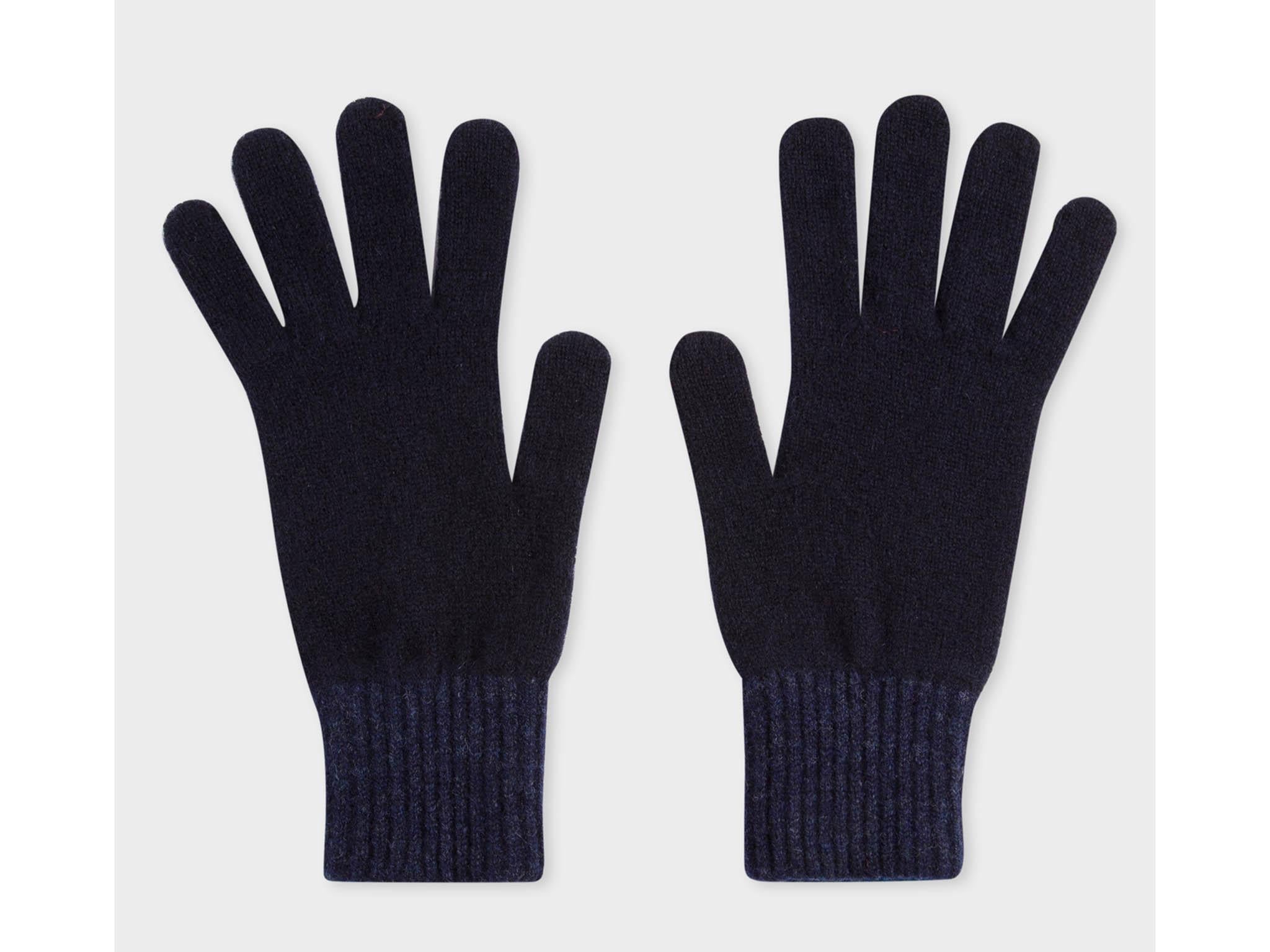 ladies navy wool gloves