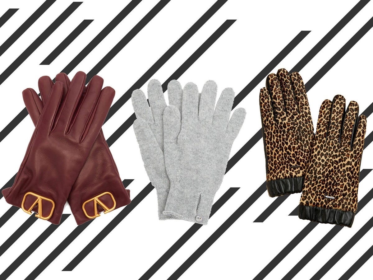 New Women's Fur Trimmed leather gloves Warm Lined Winter Gloves Black Gloves BN