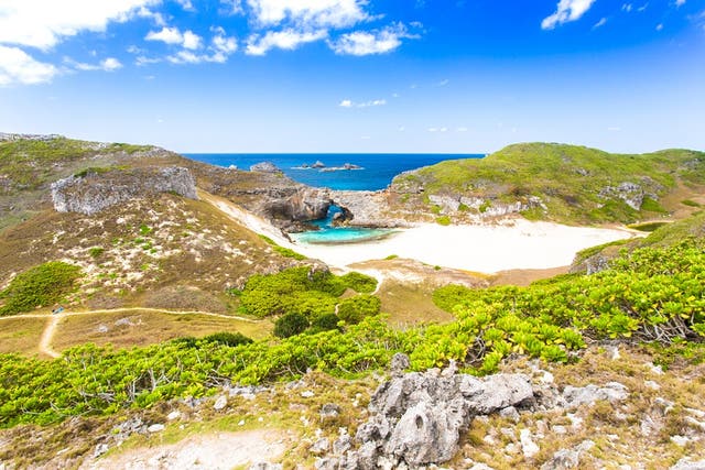 A beach on Minimajima Island