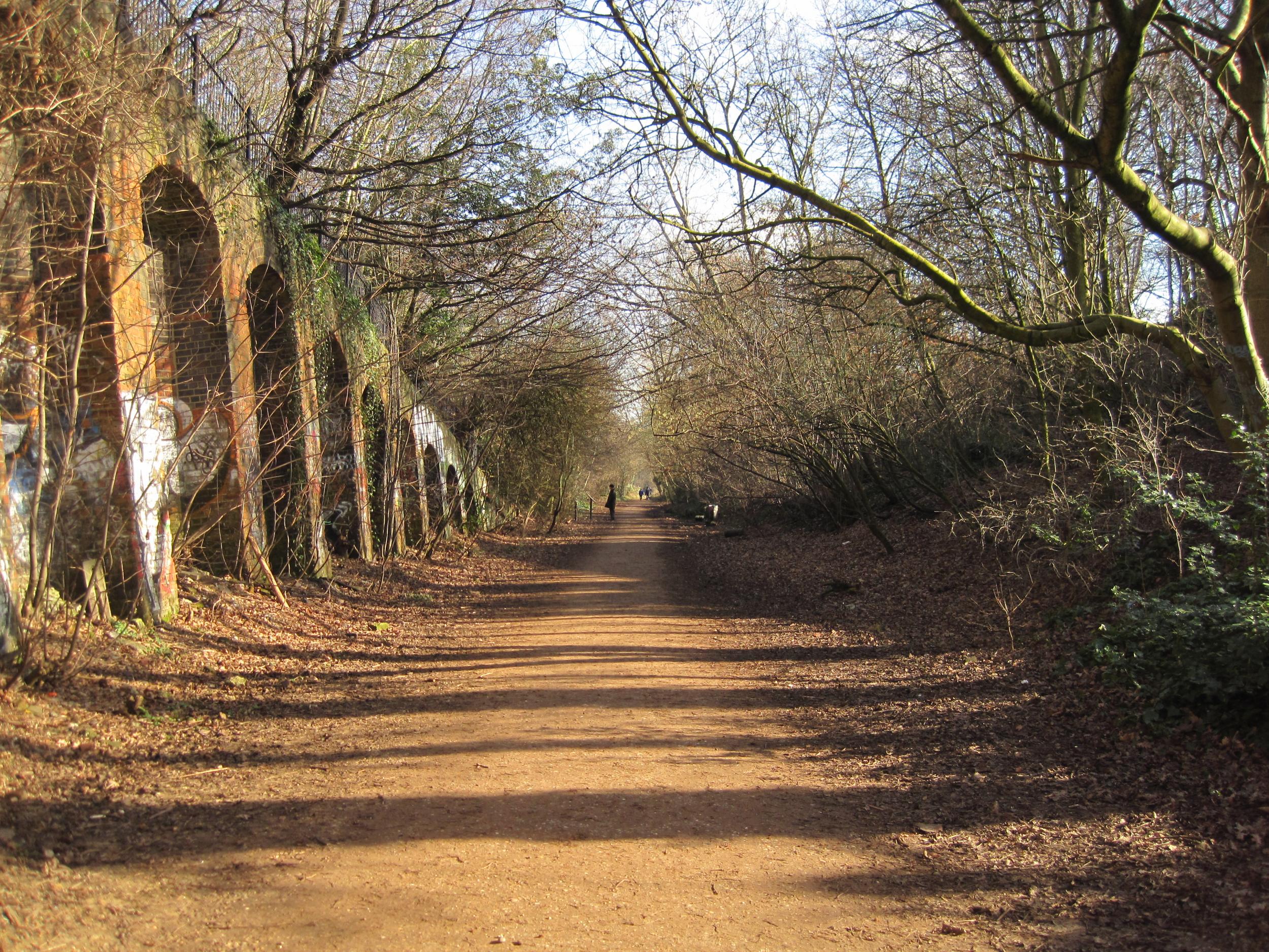 Islington's Parkland Walk traces the old railway line from Finsbury Park to Alexandra Palace