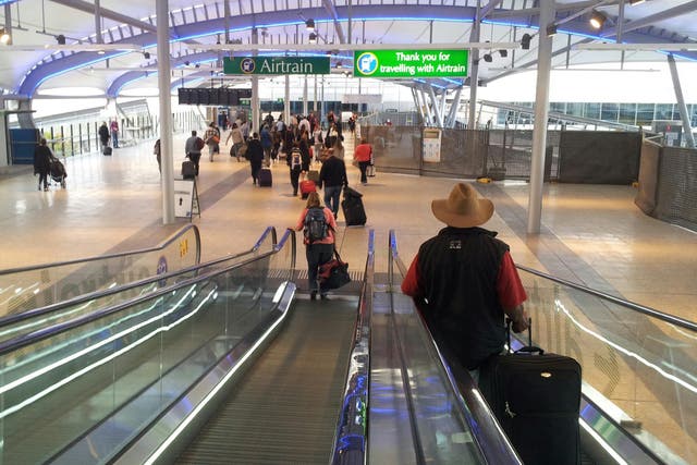 Officers apprehended the man in Brisbane Airport