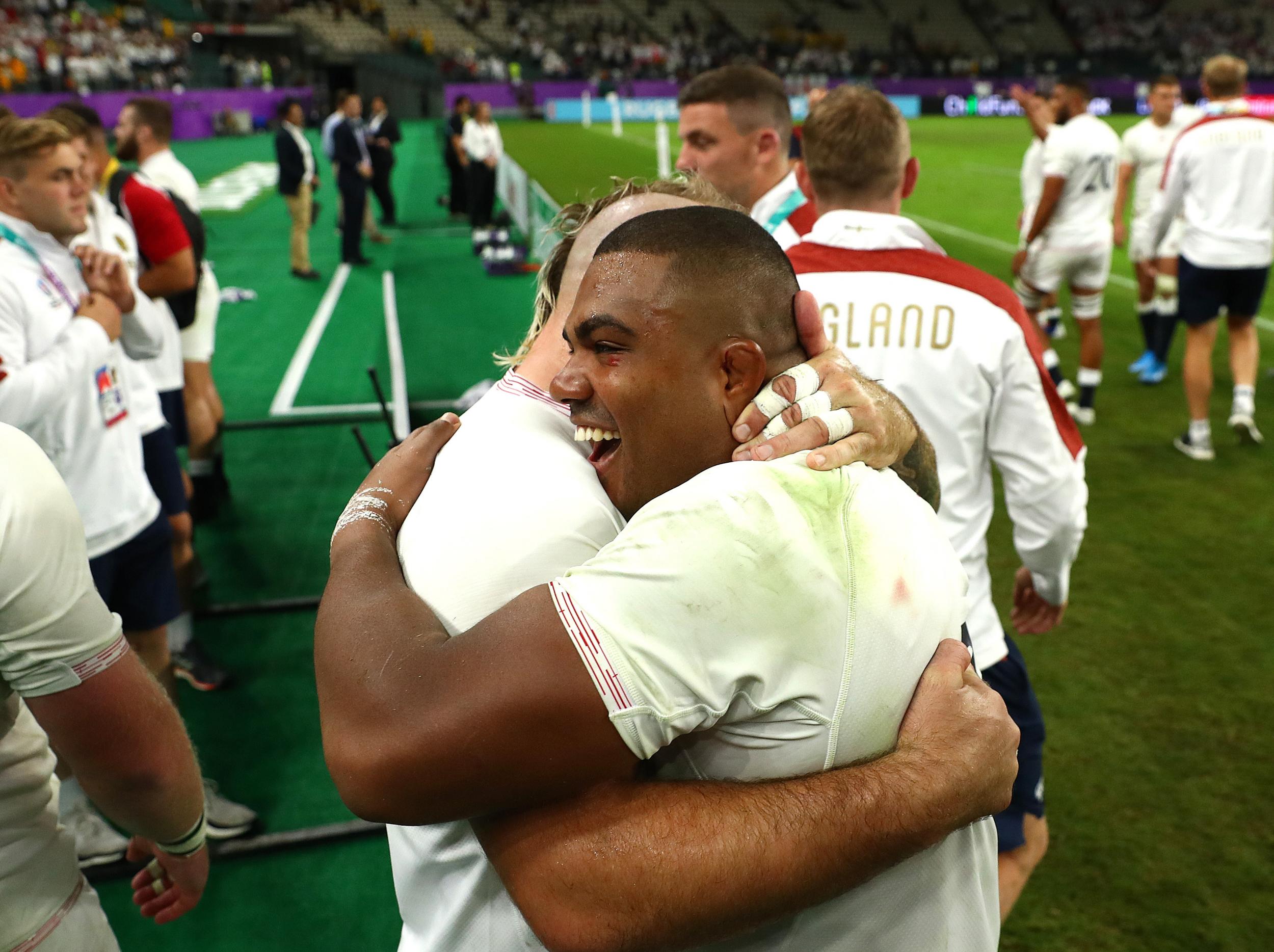 Sinckler celebrates after England beat Australia