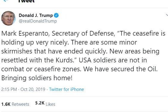 The president misspelled his defence secretary’s name