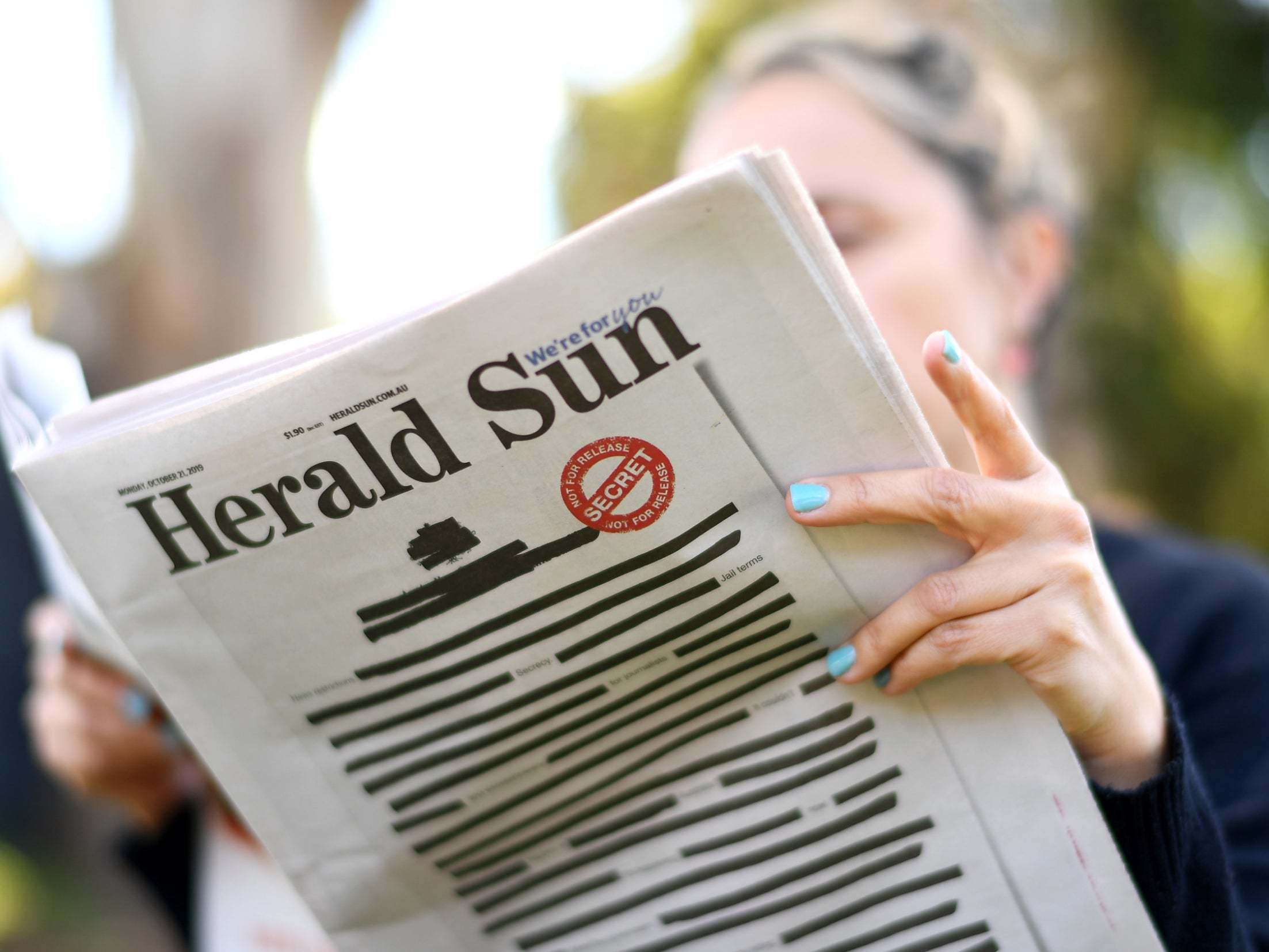 Regional and national papers ran blacked-out front pages