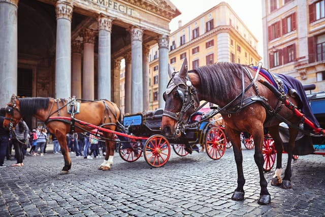 Horse-drawn carriages have cause controversy in Rome