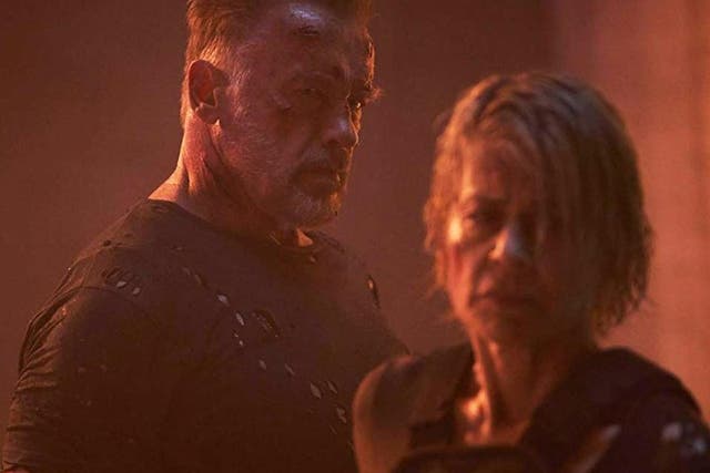 Reunited: Arnold Schwarzenegger and Linda Hamilton in Terminator: Dark Fate