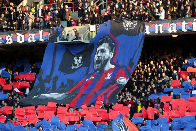 Joel Ward is unveiled before kick-off at Selhurst Park