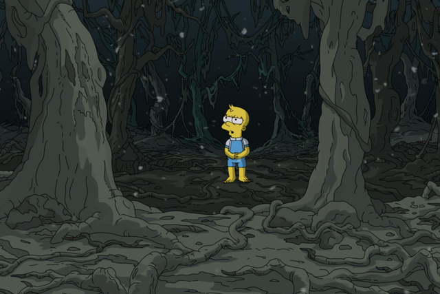 Lisa Simpson as Stranger Things' Eleven in 'Treehouse of Horror XXX', the 666th episode in The Simpsons.