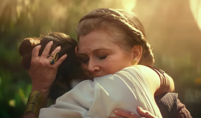 Carrie Fisher in the final trailer for Star Wars: The Rise of Skywalker