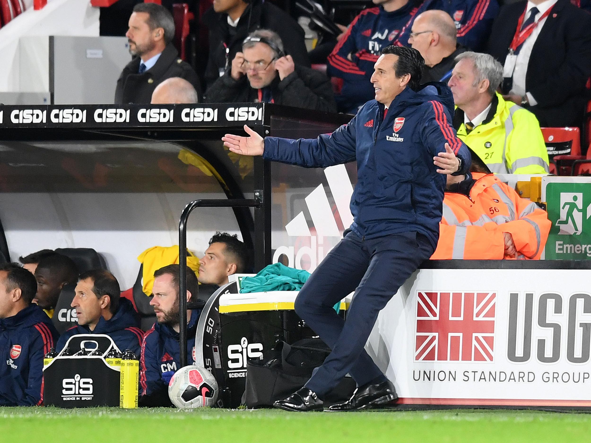 Unai Emery felt his side were unlucky against Sheffield United